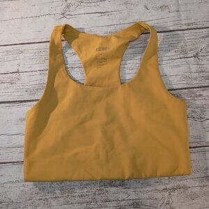 Girlfriend Collective Paloma Sports Bra Top Yellow Sculpting Stretch – Women’s M